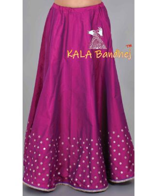 Purple Bandhani Kali Skirt Lehenga Explore