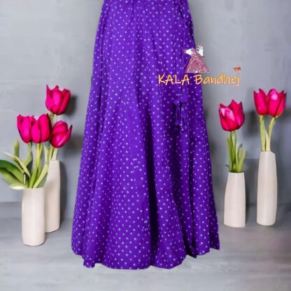 Purple Bandhani Kali Skirt Lehenga Explore
