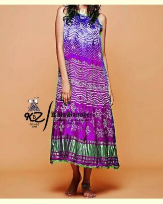 Purple-Megenta GajiSilk Gown Explore