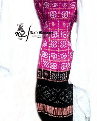 Red-Black GajiSilk Gharchola DressMaterial Dress Materials