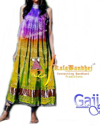 Purple Mehndi GajiSilk Gown Kurti Explore