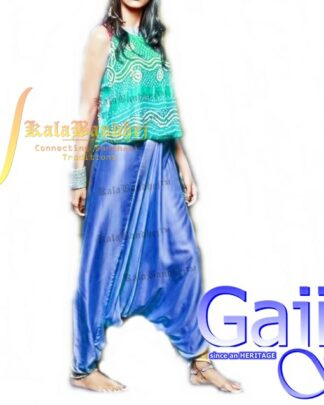 Rama Blue GajiSilk Skirt Patiala Explore