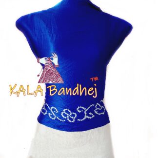 Blue Gaji Silk Bandhani Blouse