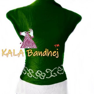 Green Gaji Silk Bandhani Blouse