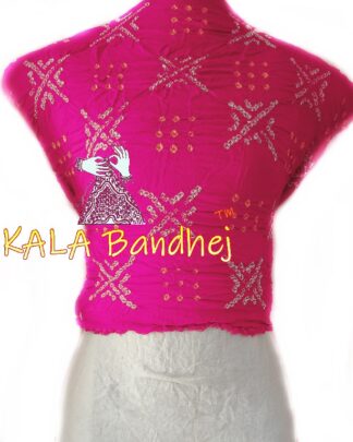 Pink Georgette Designer Bandhani Blouse Bandhani Blouse