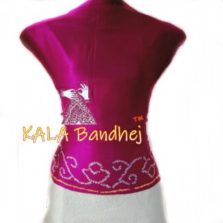 Rani Pink Gaji Silk Bandhani Blouse