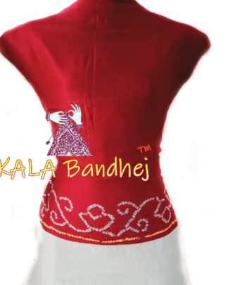 Red Gaji Silk Bandhani Blouse Bandhani Blouse