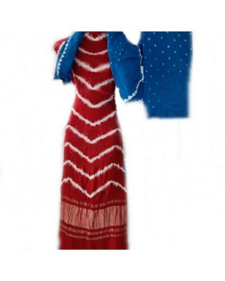 Red Sky Leheriya Bandhani Shibori Dress Material Dress Materials