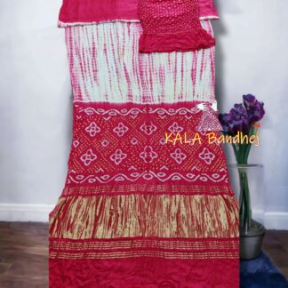 Pink Shibori Bandhani Saree Pure Modal Silk Bandhani Saree