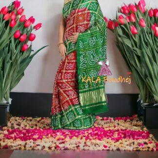 Mehendi Shibori Leheriya Saree Pure Modal Silk Explore