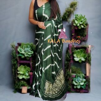 Magenta Shibori Leheriya Saree Pure Modal Silk Explore