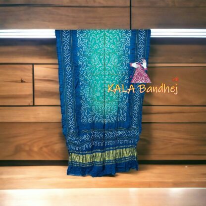 Morpitch Rama Ambadal Bandhani Dupatta Pure Gaji Silk Ambadal Design