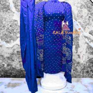 Maroon Bandhani Dress Material Modal Silk Dress Materials