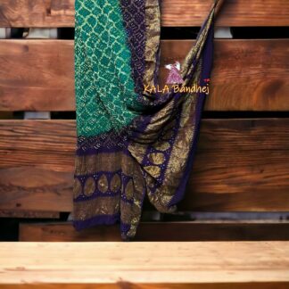 Red Purple Kala Cotton Wedding Gharchola Dress Material Bandhani Dress Material