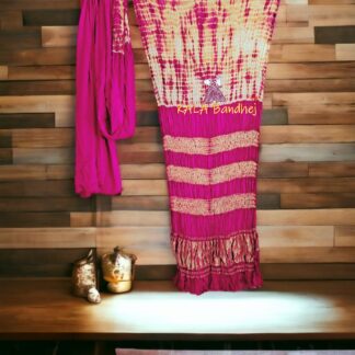 Pink Shibori Saree Pure Modal Silk Explore
