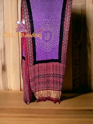Ajrak Bandhani Gaji Silk Saree 01