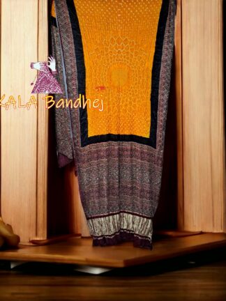 Ajrak Bandhani Gaji Silk Saree 05