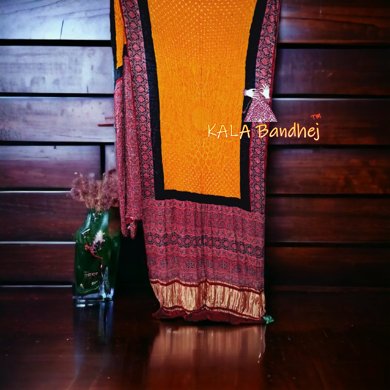 Ajrak Bandhani Gaji Silk Saree 03 Bandhani KaLa Bandhej ajrak-bandhani-gaji-silk-saree-03-bandhani-kala-bandhej