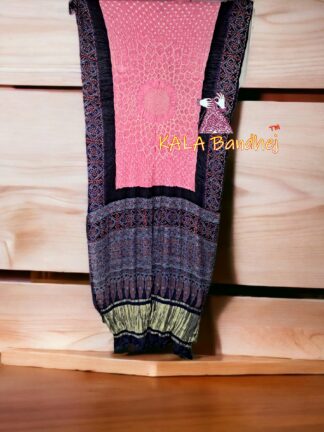 Ajrak Bandhani Gaji Silk Saree 04