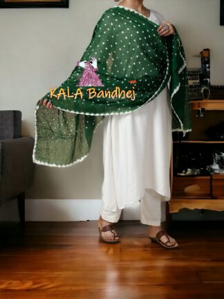 Mahendi Bandhani Pure Cotton Dupatta