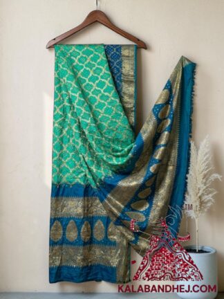 Rama T Blue Bandhani Banarasi Dupatta Georgette Silk