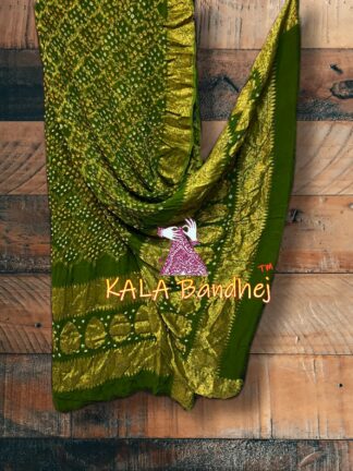 Mehendi Bandhani Banarasi Dupatta Georgette Silk