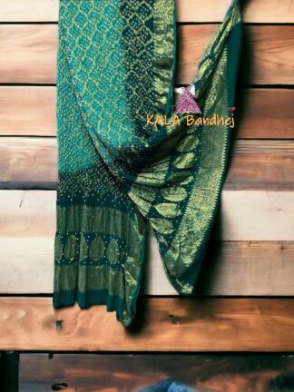 Rama T Blue Bandhani Banarasi Dupatta Georgette Silk