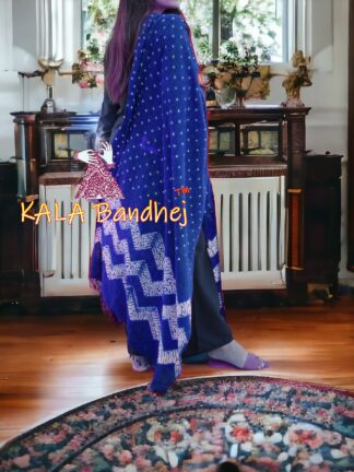 Blue Bandhani Shibori Dupatta Pure Cotton