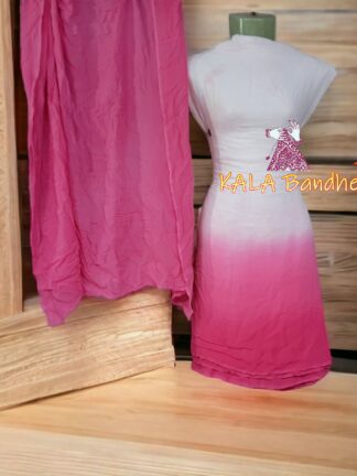 Pink Plain Dress Material Pure ModalSilk