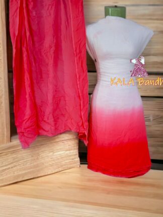 Red Plain Dress Material Pure ModalSilk