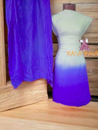 Blue Plain Dress Material Pure ModalSilk