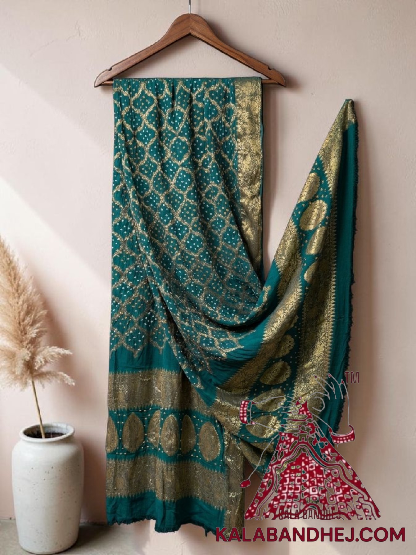 Rama Bandhani Banarasi Dupatta Georgette Silk