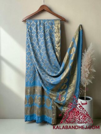 Sky Bandhani Banarasi Dupatta Georgette Silk
