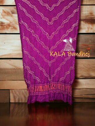 Magenta Leheriya Bandhani Dupatta Pure ModalSilk