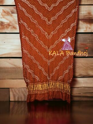 Rust Leheriya Bandhani Dupatta Pure ModalSilk
