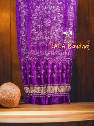 Magenta Bandhani Dupatta Pure GajiSilk Chandrakhani
