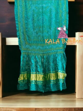 Rama Aqua Bandhani Dupatta Pure GajiSilk Chandrakhani