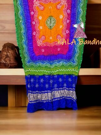 Multi Color Bandhani Dupatta Pure Gaji Silk 36
