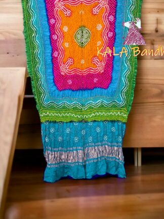 Multi Color Bandhani Dupatta Pure Gaji Silk 35
