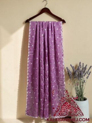 Pastel Magenta Bandhani Pure Cotton Dupatta