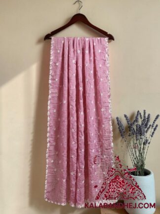 Pastel Pink Bandhani Pure Cotton Dupatta