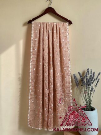 Pastel Chickoo Bandhani Pure Cotton Dupatta