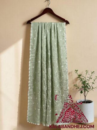 Pastel Pista Bandhani Pure Cotton Dupatta