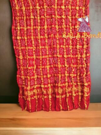 Red Bandhani Gharchola Dupatta Traditional Wedding