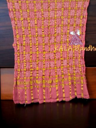 Pitch Pink Bandhani Gharchola Dupatta Traditional Wedding