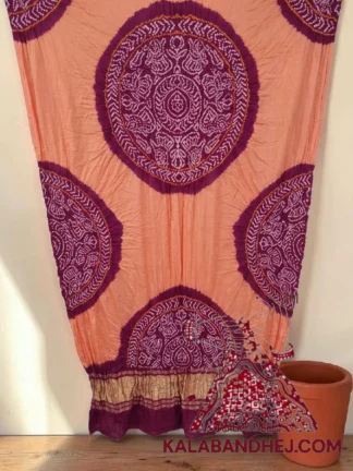 Falsa Pitch Raas Mandal Chakra Panetar Bandhani Dupatta in Pure Gaji Silk