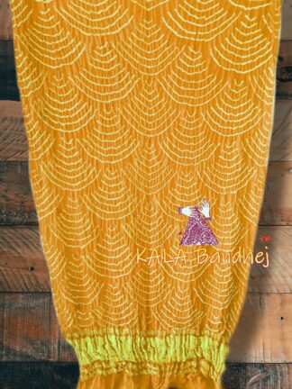 Mustured Wifi Dupatta Bandhani Pure GajiSilk