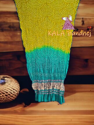 Greco Aqua Wifi Dupatta Bandhani Pure GajiSilk