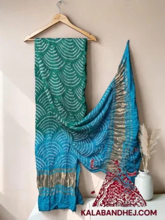 Rama Sky Wifi Bandhani Design Dupatta in Pure Gaji Silk