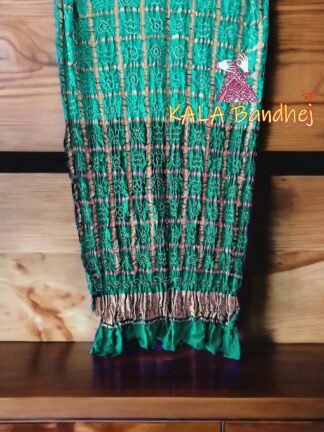 Aqua Turquoise Bandhani Gharchola Dupatta Pure GajiSilk
